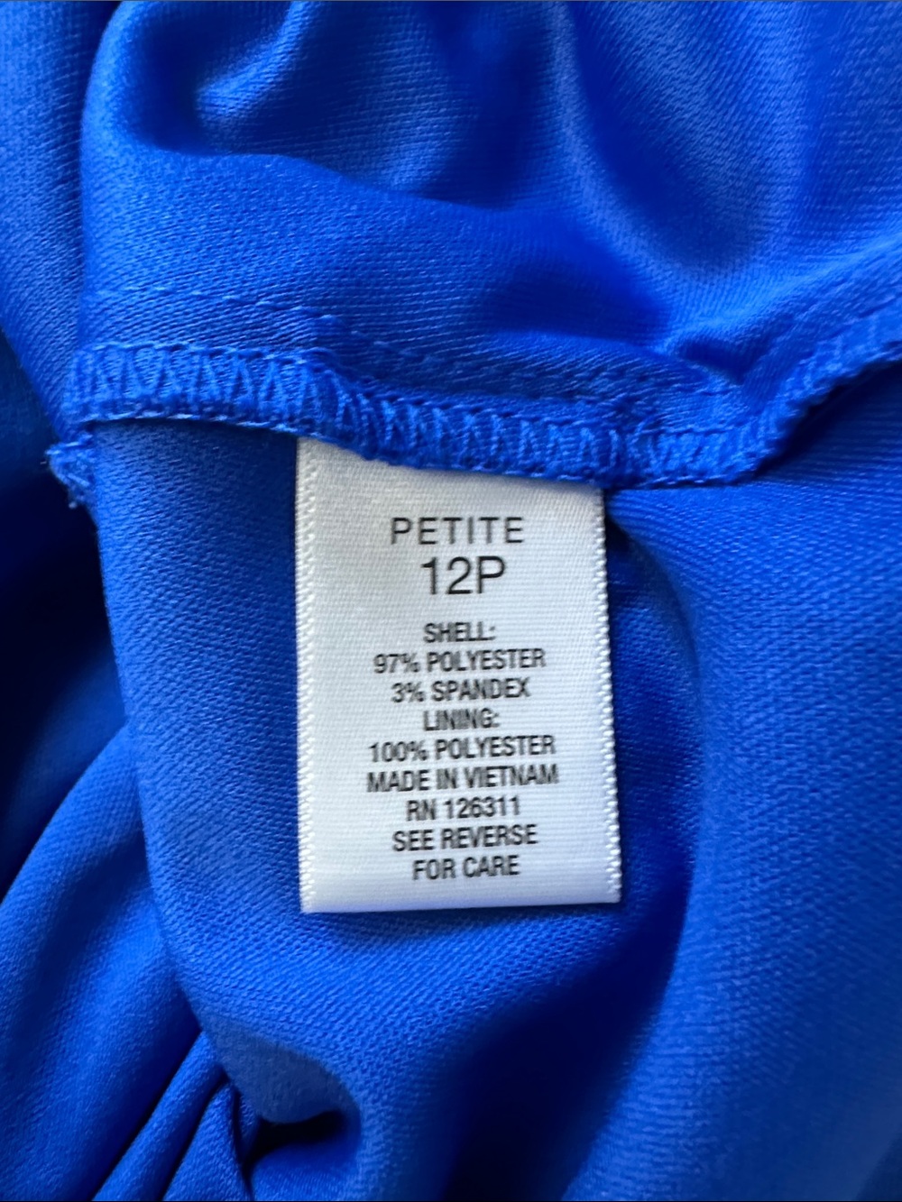 Off-Shoulder Ruffle Button-Front Dress in Royal Blue - Picture 5 of 12